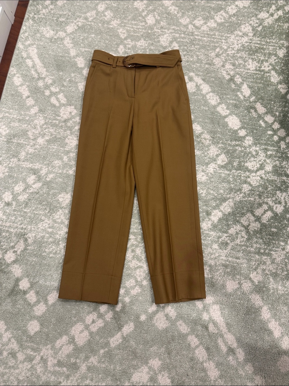 Club Monaco Tan High-Rise Trousers